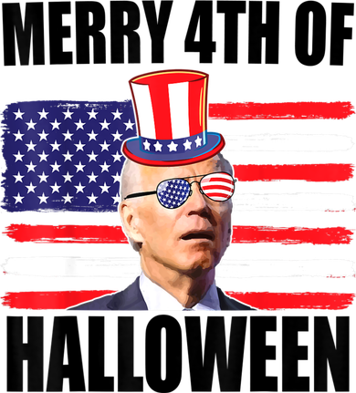 Joe Biden 4th Of July Men Tee Funny Merry 4th Of Halloween Hat