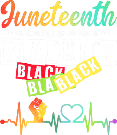 Juneteenth Blackity Heartbeat Black History African America Doddie Hoodie