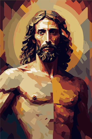 Jesus Christ Stained Glass Art Doggie Tank