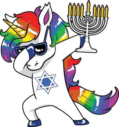 Jewnicorn Funny Hanukkah Unicorn Dabbing Unicorn Sweatshirt