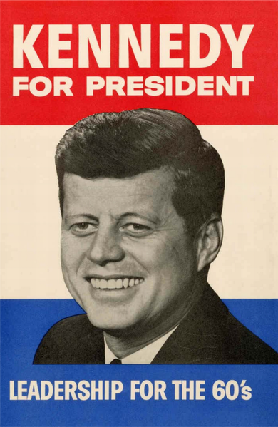 John F. Kennedy 1960 Campaign Poster Kids Hoodie