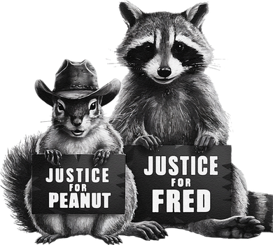 Justice For Peanut The Squirrel And Fred The Raccoon Coaster