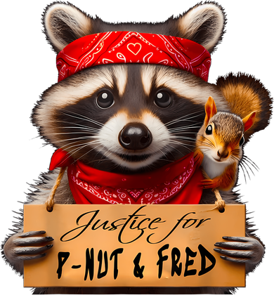 Justice For Peanut The Squirrel Pnut & Fred The Raccoon Toddler T-Shirt