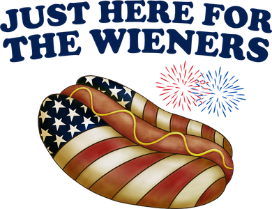 Just Here For The Wieners 4th Of July Toddler Sweatshirt