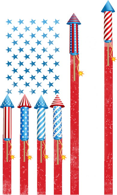 Just Here To Bang American Flag Fireworks Toddler T-Shirt