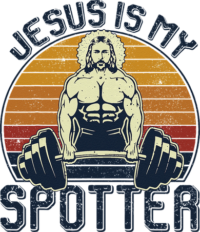 Jesus Is My Spotter Funny Christian Weightlifting Gym Gift Coaster
