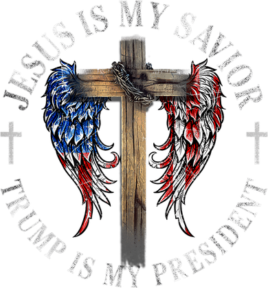 Jesus Is My Savior Trump Is My President 2024 Usa Flag Cross 11oz C Handle Ceramic Mug