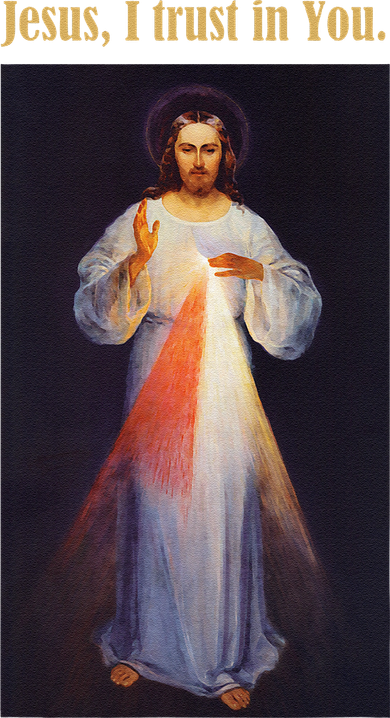 Jesus I Trust In You Divine Mercy Kids T-Shirt