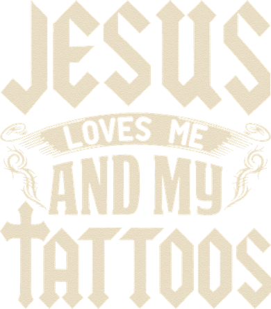 Jesus Loves Me And My Tattoos Inked Tattoo & Design Women's Tank Top
