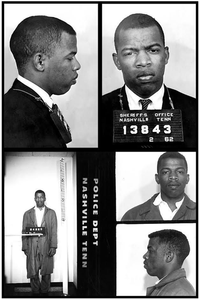 John Lewis Mug Shots Civil Rights Leader Kids T-Shirt