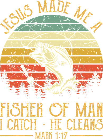 Jesus Made Me A Fisher Of Man Christian Fishing Fisherman Kids Hoodie