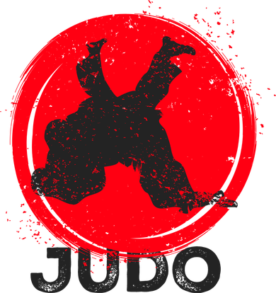 JUDO Olympic Sports Stylized Distressed Hoodie
