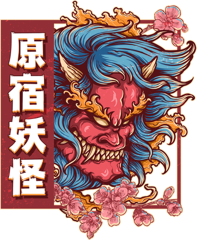 Japanese Harajuku Yokai Oni Monster Ceramic Ornament