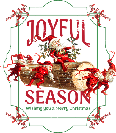 Joyful Season Christmas Season Santa And Elves Women's Tank Top