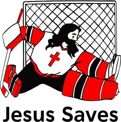 Jesus Saves Jesus Saved Hockey Funny Gift Kids Hoodie