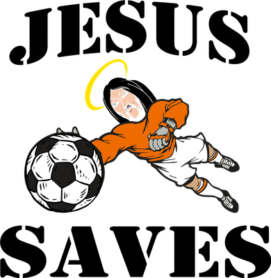 Jesus Saves Soccer Goalie Doggie Tank