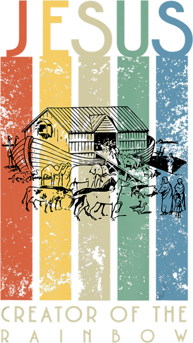 Jesus The Creator Of The Rainbow (Noah And The Ark) Pajama Set