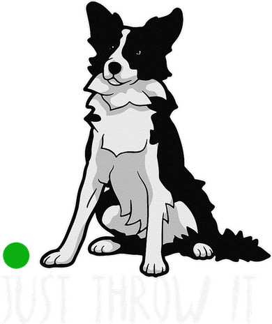 Just Throw It Funny Border Collie Dog Lover Toddler Long Sleeve
