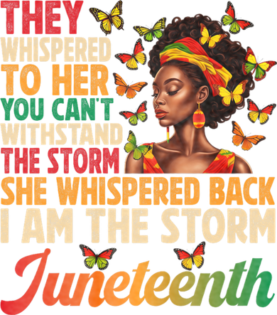 Juneteenth Women I Am The Storm Black Freedom 1865 Kids Long Sleeve Shirt