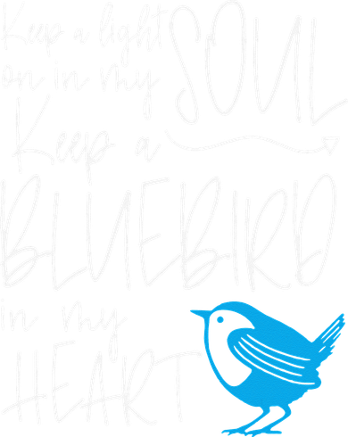 Keep a Light on in My Soul Keep a Bluebird in My Heart Women's T-Shirt