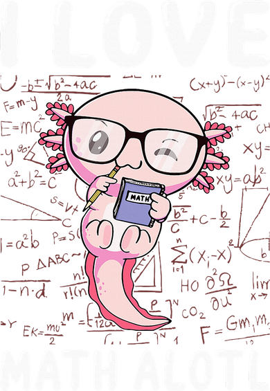 Kawaii Axolotl Pun Funny I Love Math Alotl Mathematics Doddie Hoodie
