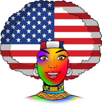 Kente African American Woman Women's Dry Zone Grid Polo