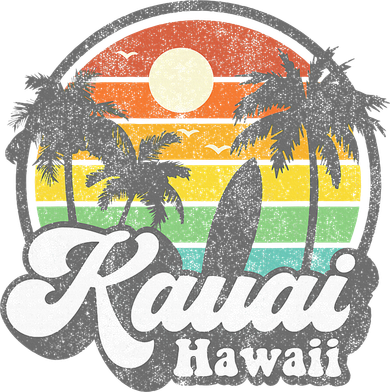 Kauai Beach Hawaii Surf Hawaiian Surfing 70s Button