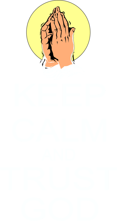 Keep Calm and Trust God Kids Long Sleeve Shirt