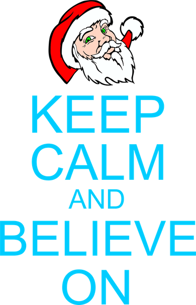 Keep Calm And Believe On Santa Christmas Coaster
