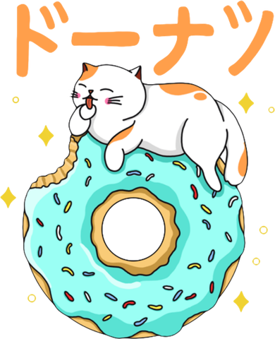 Kawaii Cat Donut Kids T-Shirt
