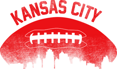 Retro Kansas City Football Skyline Ceramic Ornament