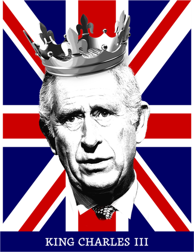 King Charles Iii Funny Gift Union Jack Royal Family Great Gift Baby Bodysuit