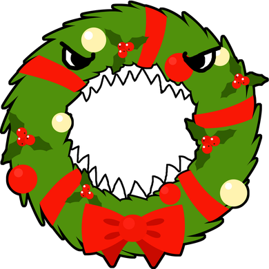 Monster Killer Christmas Wreath Doddie Hoodie