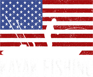 Kayaking Funny American Flag Angler Kayak Fishing Button