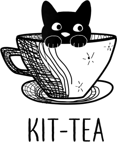 KitTea Funny Cat Lover Gift, Cute Black Cat Coffee Mug