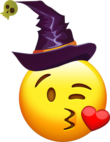 Kiss Witch Emoji Hoodie