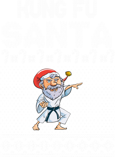 Kung Fu Santa Ugly Christmas Kids Long Sleeve Shirt