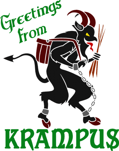 Krampus Greetings From Krampus Christmas Magnet