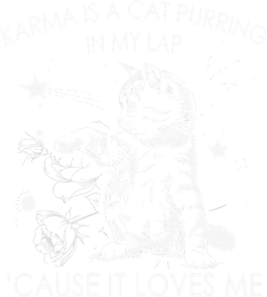 Karma Is A Cat Purring In My Lap Cause It Loves Me Cat Lover Kids T-Shirt