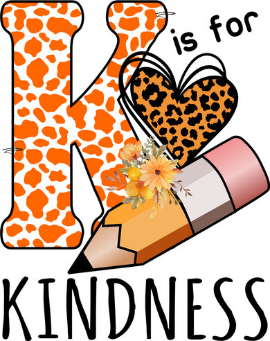 K Is For Kindness Kindergarten Cheetah Coaster