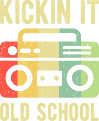 Kickin It Old School 80s 90s Retro Music Golf Towel