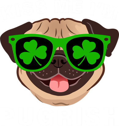 Kiss Me I'm Pugrish Funny Irish Women's Sweatshirt