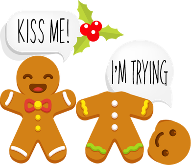 Kiss Me I'm Trying Funny Gingerbread Kids Hoodie