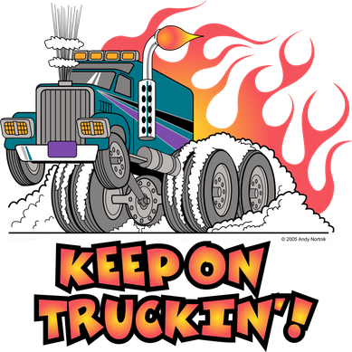 Keep on Truckin' Button