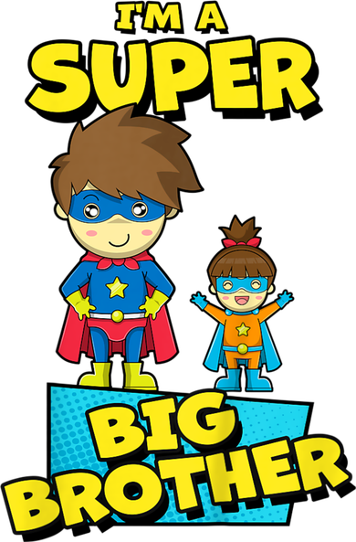 Kids SUPERHERO SUPER BIG BROTHER BIG BROTHER LITTLE SISTER Toddler T-Shirt