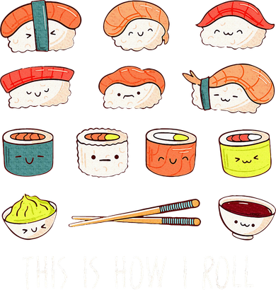 Kawaii Sushi This Is How I Roll Kids T-Shirt