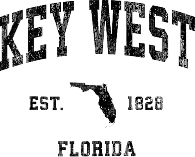 Key West Florida Fl Vintage Athletic Black Sports Tote Bag