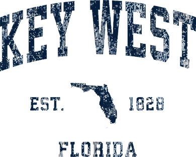 Key West Florida Fl Vintage Athletic Sports Design Bucket Hat