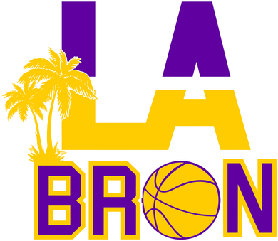 LA Bron Basketball Palm Tree Logo Kids Long Sleeve Shirt