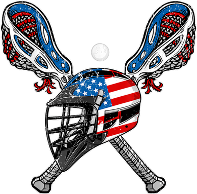 Lacrosse American Flag Lax Helmet Sticks 4th Of July Men Baby Bodysuit